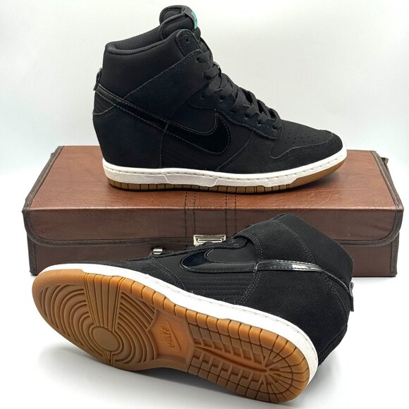 Nike Wmns Dunk Sky Hi Wedge Essential 'Black Gum' - Picture 1 of 10